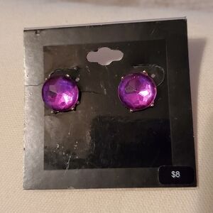 5 for $25 | NWT Mixit Purple Gemstone Stud Earrings